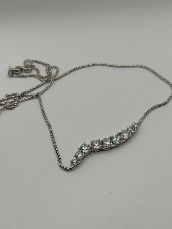 Colar ajustável Eliot Danori tom prata zircônia cúbica - Imagem 2 de 4