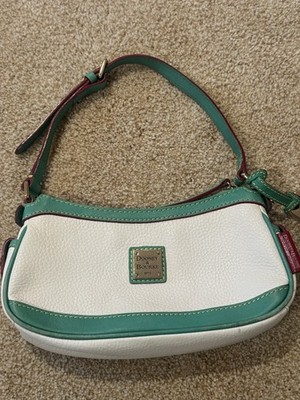 Dooney & Bourke Handbag Green & White Leather 