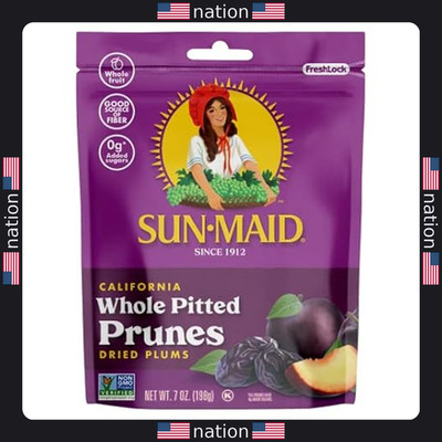 Sun-Maid Non-GMO Pitted Prunes, 7 oz - 100% Fruit, No Added Sugar