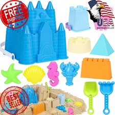 FUSPWEAO Beach Sand Toys Castle Molds Bucket Shovel Rake