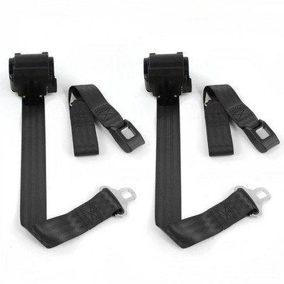 Chevy Impala 1959 - 1960 Standard 2pt BK Retract Bucket Seat Belt Kit-2 Belts  