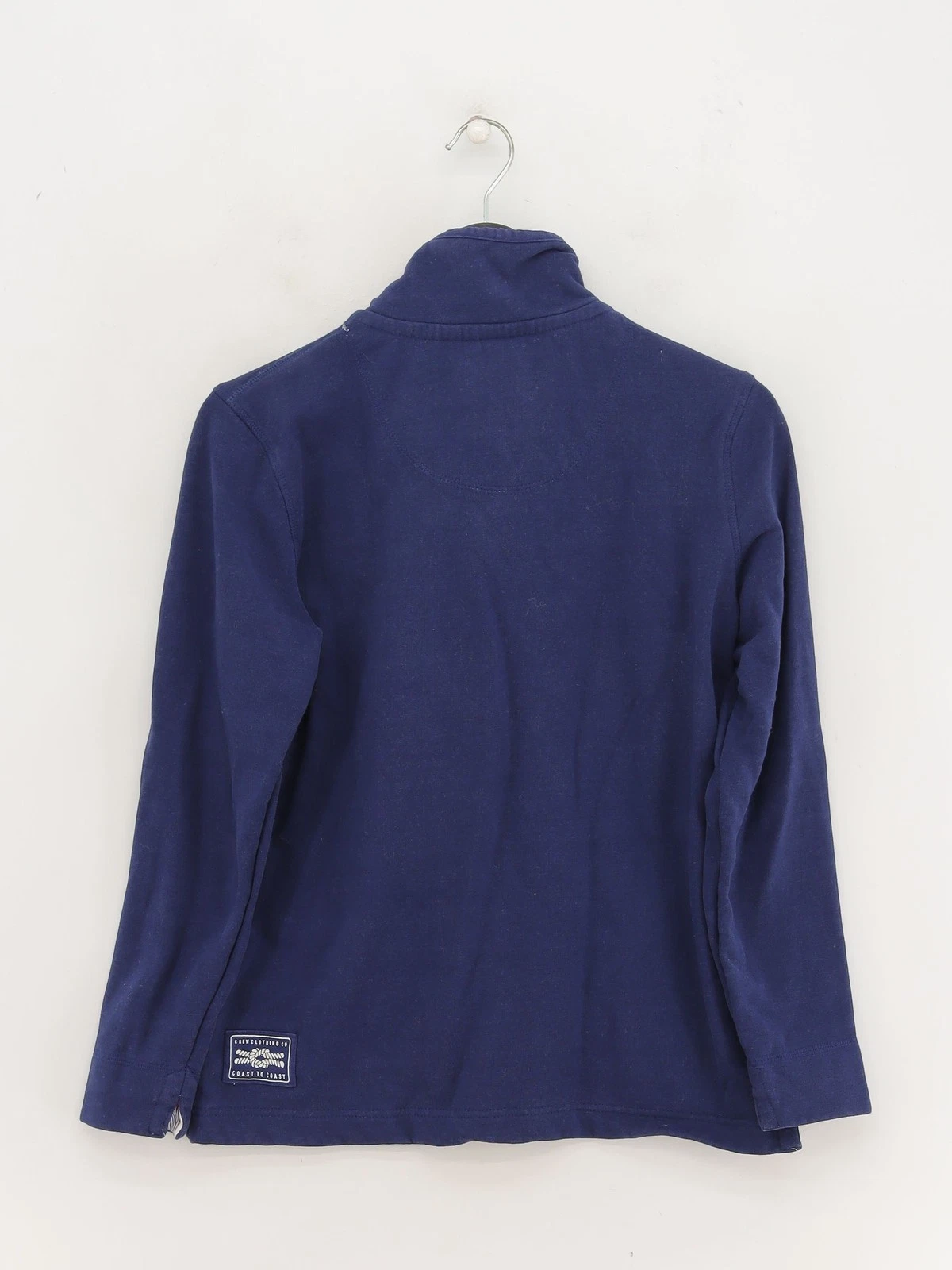 VETEMENTS Crew Clothing Felpa Donna con Cappuccio UK 10 Blu Cotone con Poliestere Full Zip