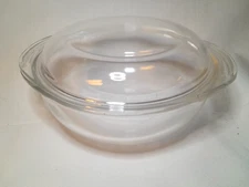 Vintage PYREX #023 Clear Glass 1.5 Quart Casserole 8", w/PYREX Dome Lid #683 USA