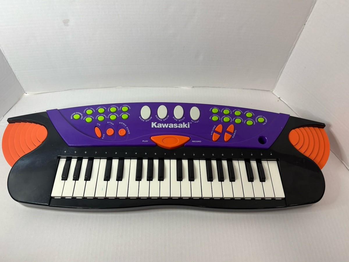 Vintage Kawasaki SS Music Keyboard Piano Purple Orange 37 Keys
