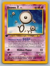Unown [B] N3 #39/64 Uncommon 1st Edition LP Pokemon
