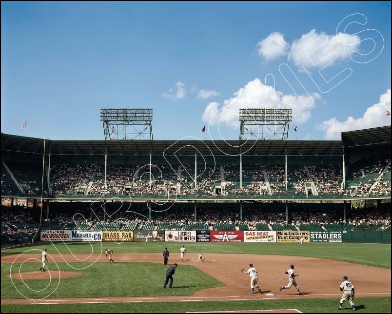 Ebbets Field Photo 8X10 - 1942 Brooklyn Dodgers  COLORIZED FREE SHIPPING