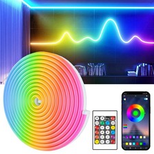 3-5M LED Neon Rope Light Waterproof Flexible RGB Strip Lights App/Remote Control