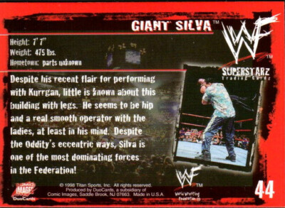 1998 Comic Images WWF Superstarz Wrestling Card #44 Giant Silva RC