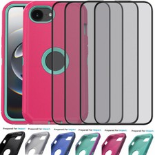 For iPhone 16 Pro Max/Plus/16e Shockproof Case Heavy Duty Cover Screen Protector