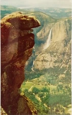 Yosemite National Park Overhanging Point Glacier Point California Postcard