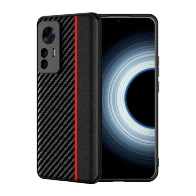 For Xiaomi Mi 12T Pro Luxury Carbon Fiber Leather Case Hybrid Slim Matte Cover