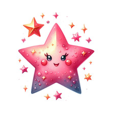 Playful Star Wall Decal Sticker 18X18cm Large