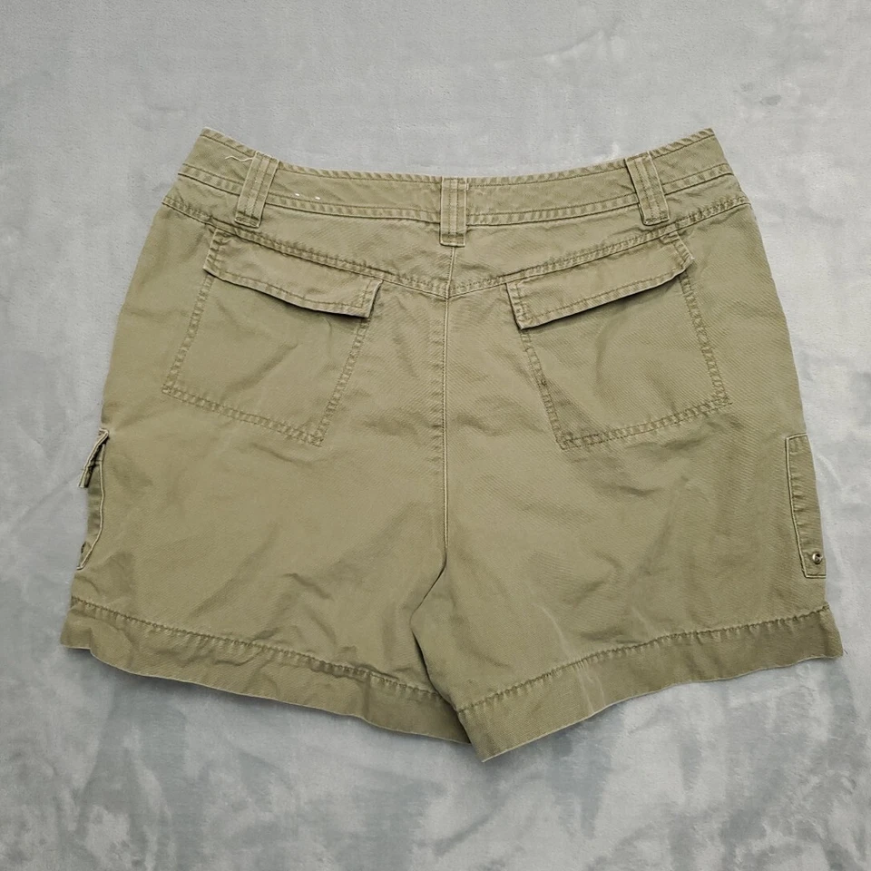 Pantalones Cortos St Johns Bay Mujer 14 Verde Lona Carga Utilidad Caminata Exterior Naturaleza Gorp Foto 3 de 4