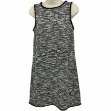Ann Taylor Loft Womens Dress Size SP Marled Boucle Raw Frayed Hem Sleeveless