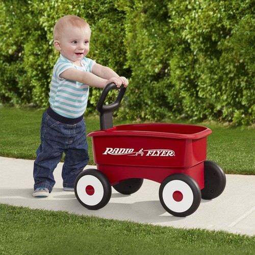 Deambulatore a spinta 2 in 1 Play Wagon 4 ruote base stabile XL spazio di archiviazione 35 libbre nuovo - Foto 8 di 8