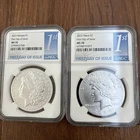 2023 Morgan & Peace Silver Dollar $1 NGC MS70 First Day Of Issue FDOI Set