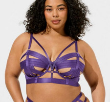 Torrid 2X Violet Cut Out Strappy Longline Underwire Bra NWT