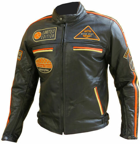 Moto Giacca in pelle da Uomo Stechmoto ST1735 Vintage Custom & Café Race