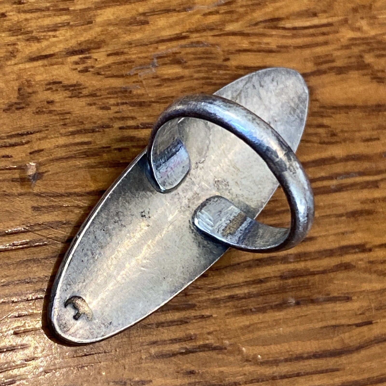 Lawrence Saufkie Hopi Ring Sterling Silver Vintage Superb Design Size 5