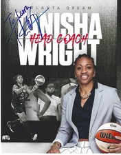 TANISHA WRIGHT Signed 8 x 10 Photo WNBA Basketball ATLANTA DREAM Coach FREE SHIP