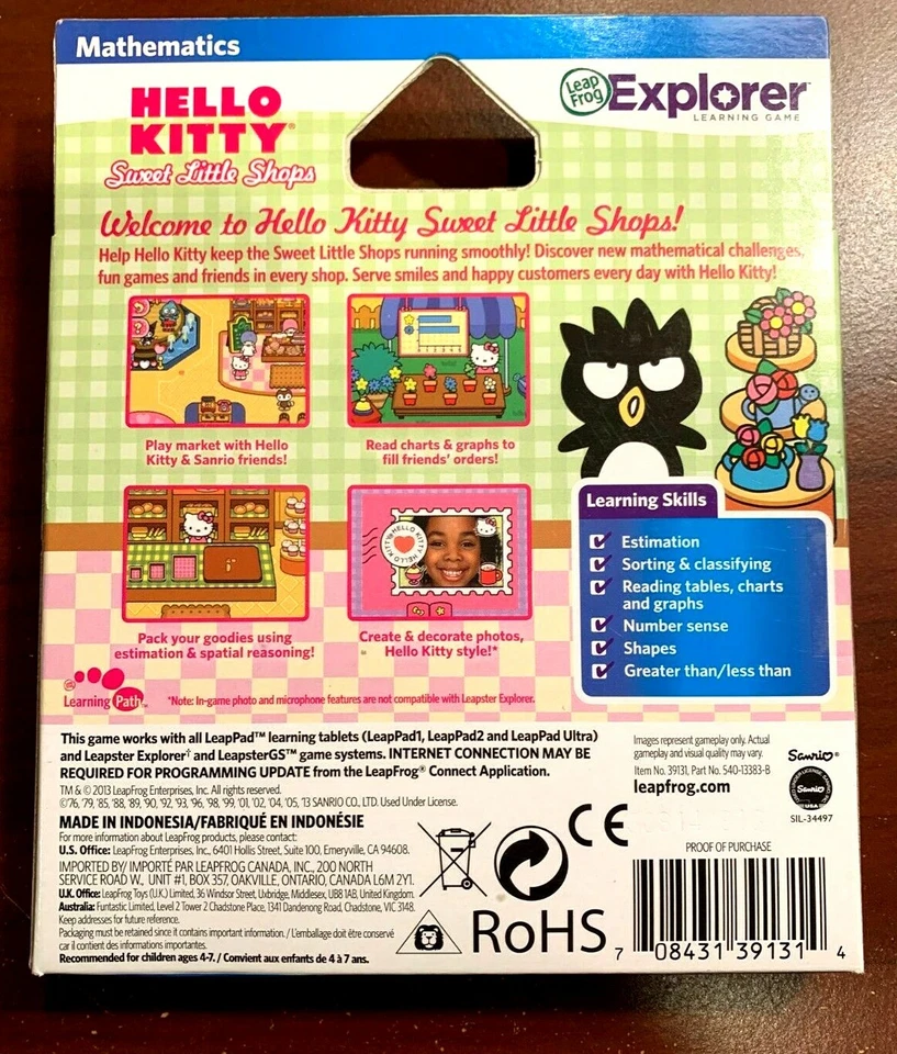 LeapFrog LeapPad Explorer Learning System: Hello Kitty, Leap Pad 1 2 3 GS U NIB - Image 2 of 2
