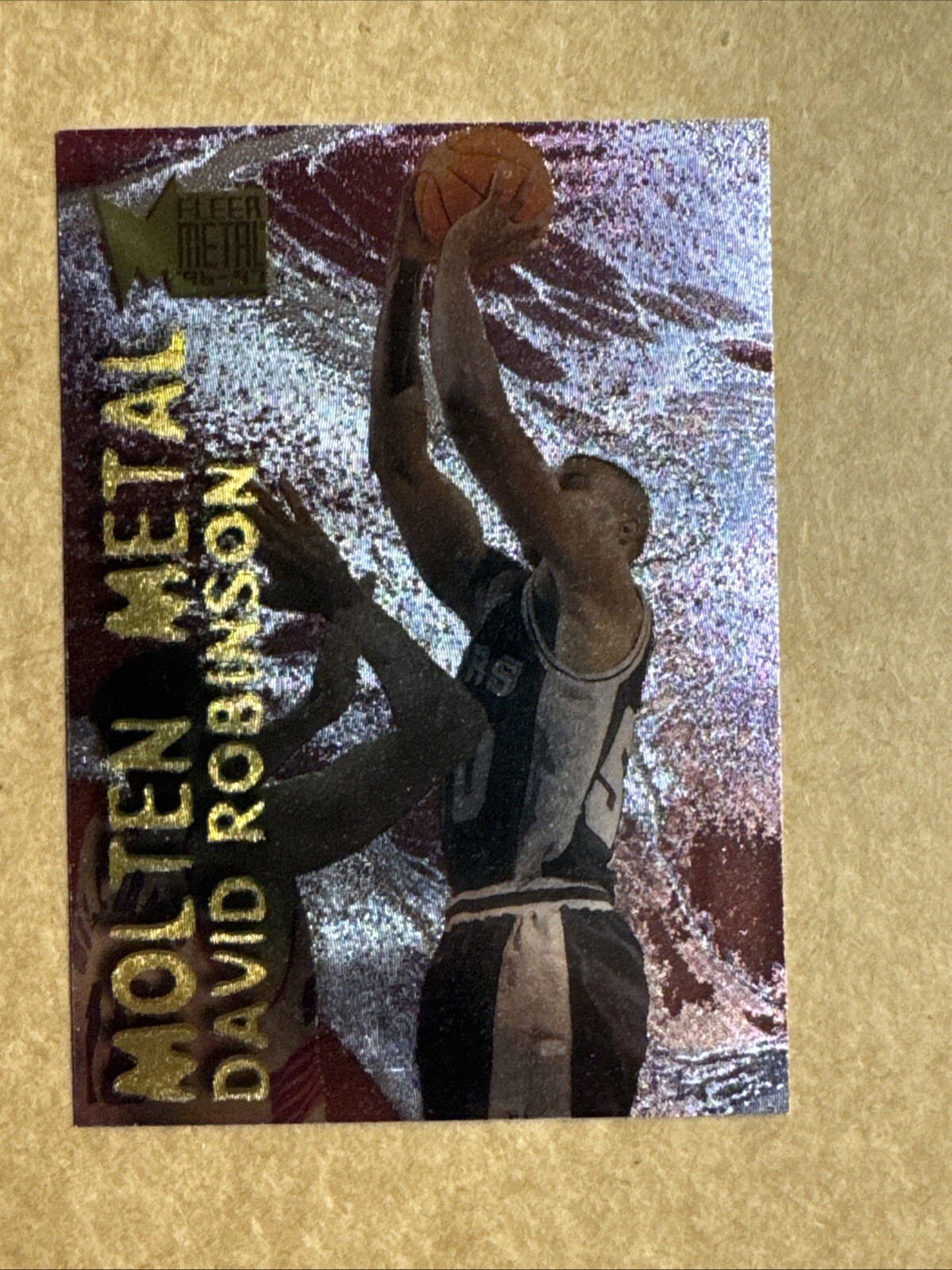 1996-97 fleer metal molten metal David Robinson #25 Of 30