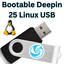 DEEPIN LINUX OS USB LATEST BUILD 25 / 64-BIT / LIVE BOOT MAC/PC/LINUX FREE SHIP