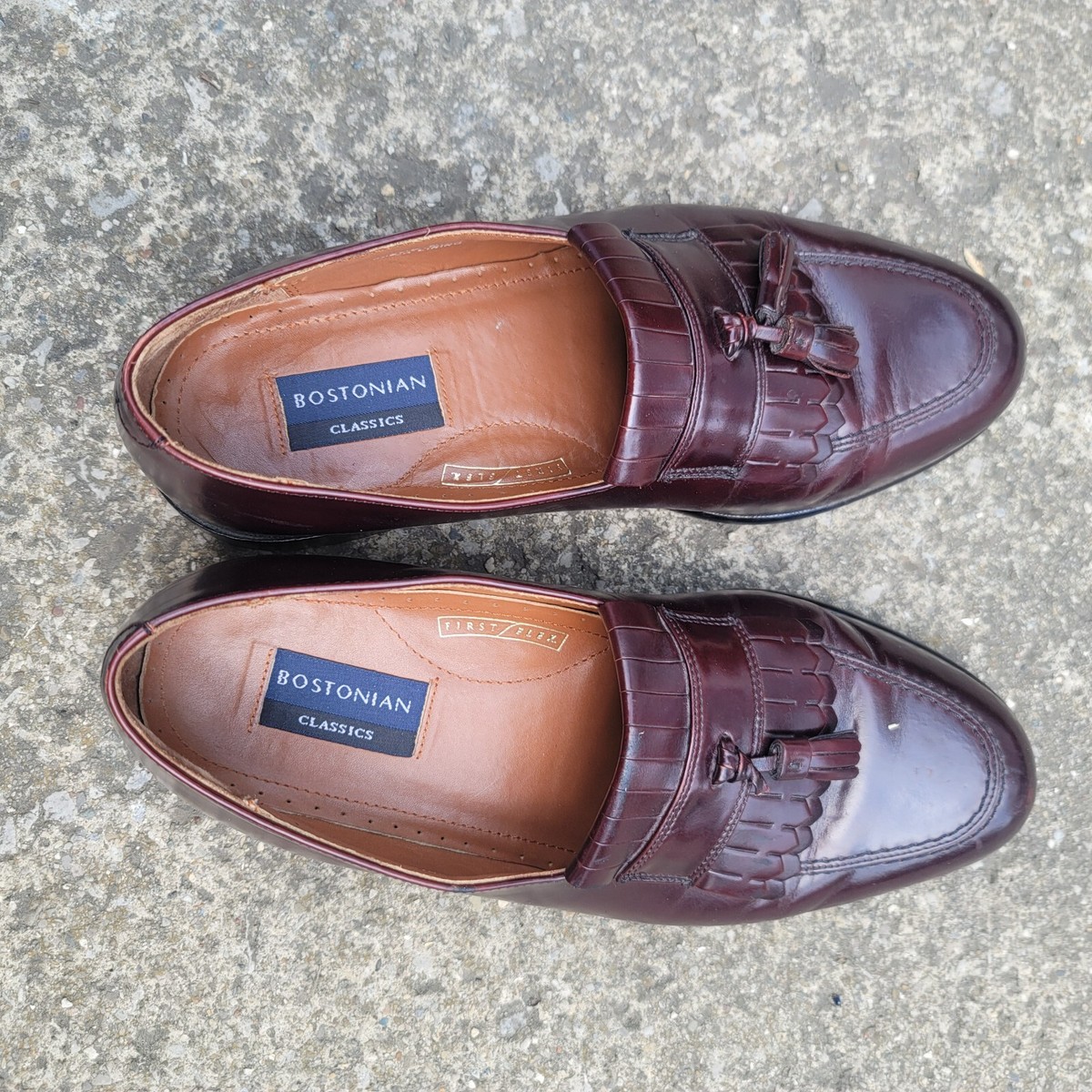 Bostonian Classics Mahogany Tassel Loafers Men\'s Leather Dress Shoes Size 11.5 Bostonian Classics Mahogany Tassel Loafers Men main image 3