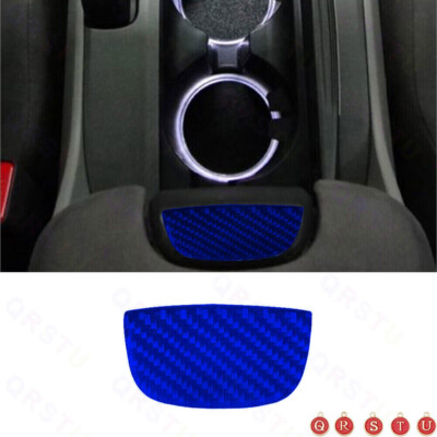 Armrest Compartment Handle Cover Trim For 2008-12 Honda Accord Blue Carbon Fiber