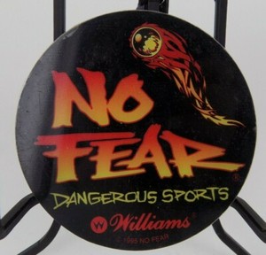 HARD TO FIND Williams No Fear Pinball Plastic Promotional Promo Coaster 3.75"!