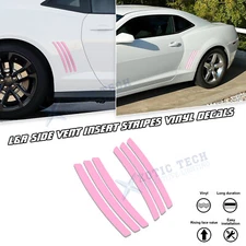 Pink L&R Side Vent Insert Stripe Inlay Sticker For Chevy Camaro 5th Gen 2010-15