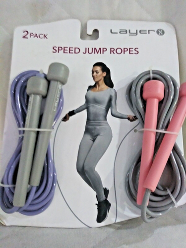 Layer 8 Speed Jump Ropes 2 Pack - 9ft. Long Light Non-Kinking Rope ...