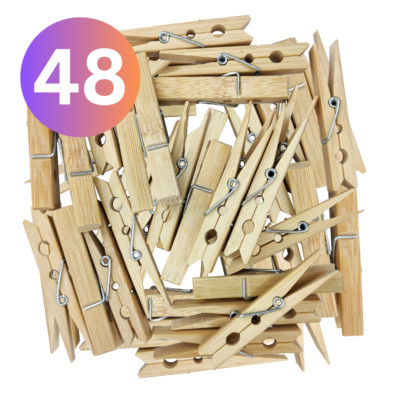 48 Holz Kleidung Stifte Waschen Wäsche Wäscheschäfte umweltfreundlich Naturholz Stift