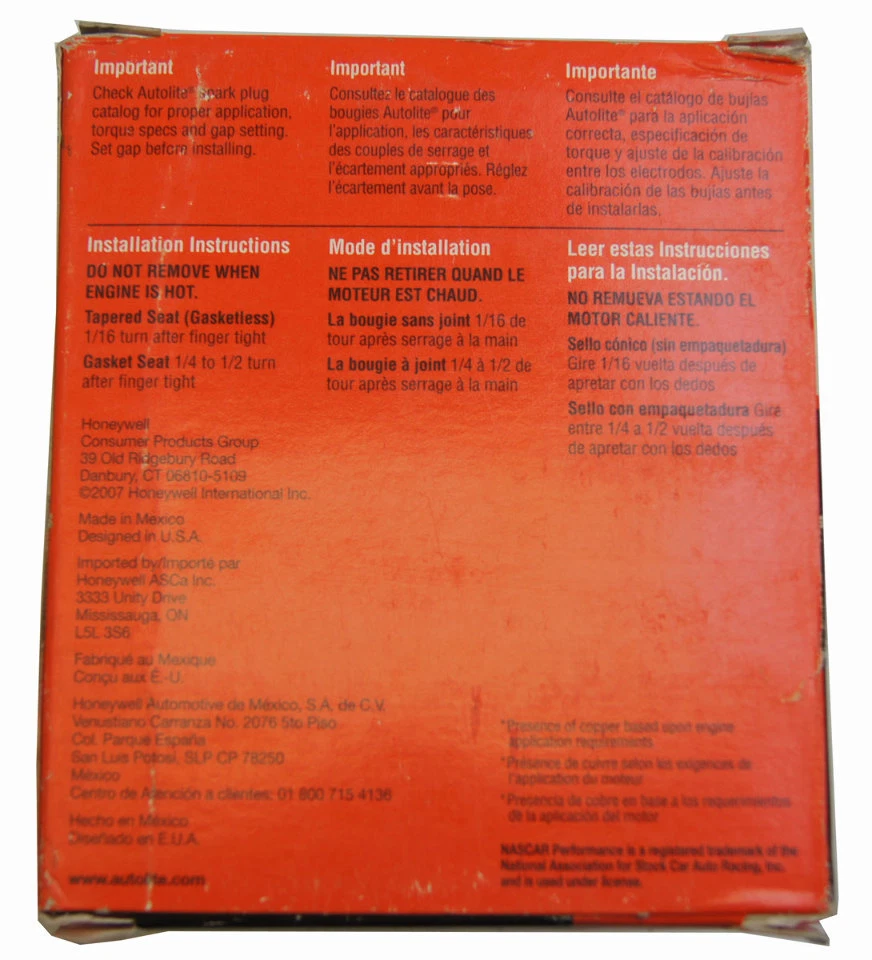 Bujías Autolite # 646 núcleo de cobre paquete de 4 nuevas en stock Foto 3 de 4
