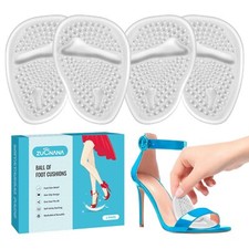 Ball of Foot Cushions 2 Pairs Gel Shoe Inserts Heel Inserts for Women Non Sli...