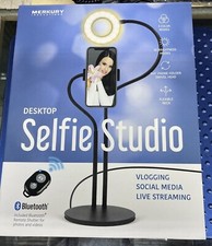 Desktop Selfie Studio Vlogging Ring Light With Remote