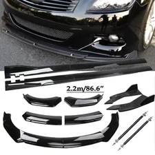 For Chevrolet Impala Side Skirt Rear Front Bumper Lip Splitter Glossy Black
