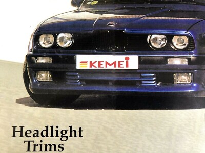 Front Headlight Trims Covers Eyebrows Eyelids ABS PLASTIC BMW E30 3series Tuning