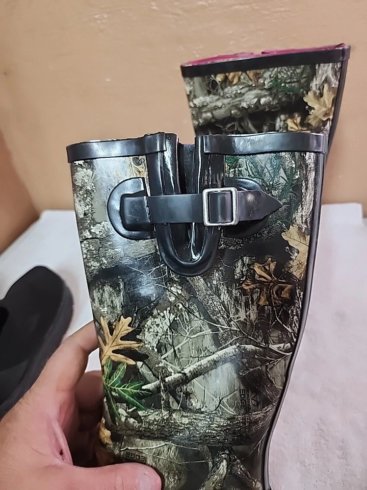 Botas de lluvia de goma para mujer al aire libre Magellan Realtree Edge camufladas talla 7 Foto 2 de 4
