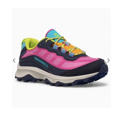 NEW Merrell Kids Girls US 5 Moab FloatPro Waterproof Shoes Navy/Multi Pink