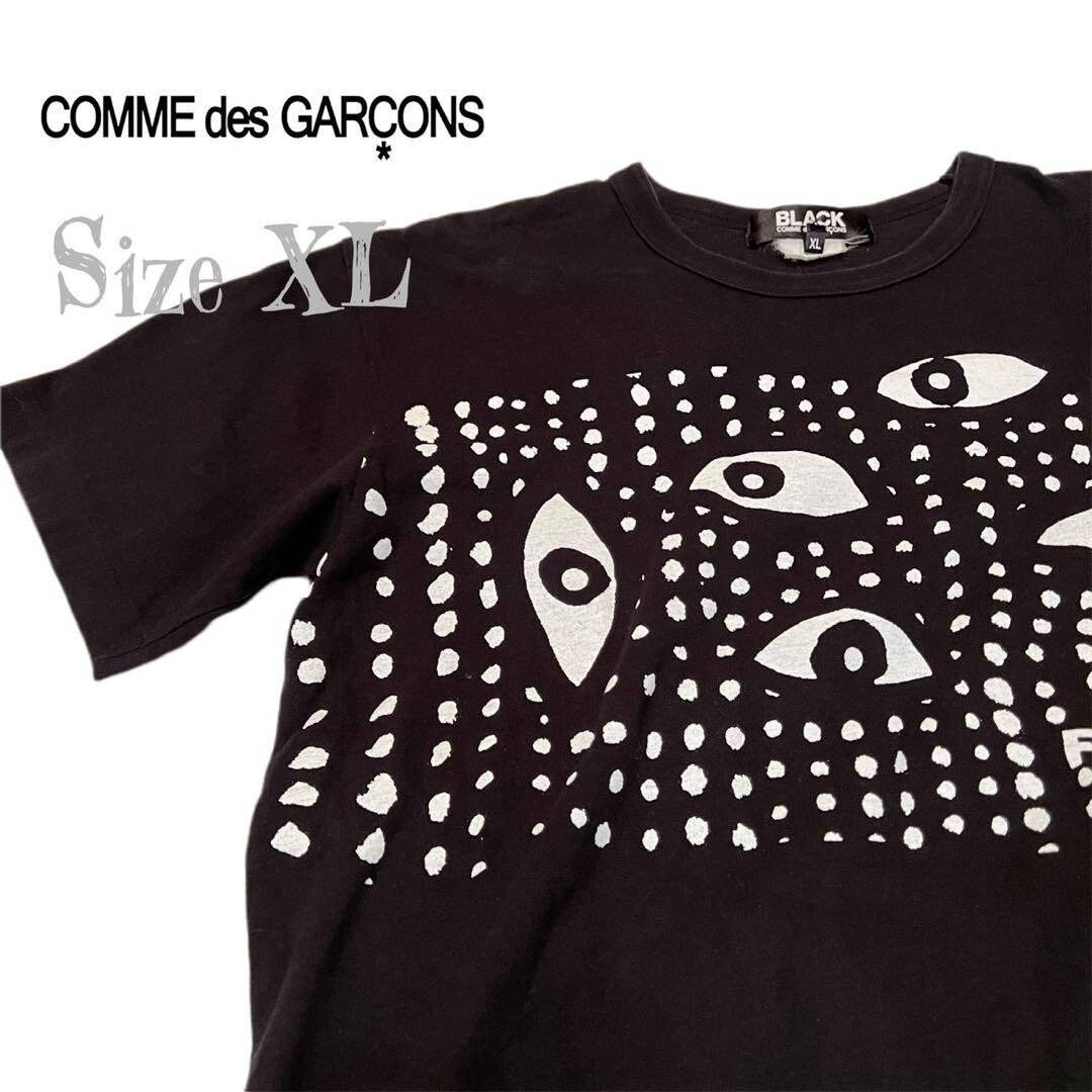 Comme Des Garcons Eyes T-Shirt Size Xl Black Allover Pattern Comme Des Garcons Eyes T-Shirt Size Xl Black Allover Pattern