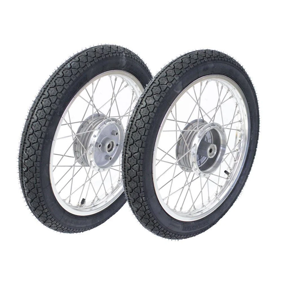 2 Räder Heidenau K36 Alufelge für Simson S51 S50 Schwalbe Star Duo S53 Reifen - Bild 1 von 1