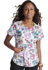 Hello Kitty Cherokee Scrubs Tooniforms Sanrio Round Neck Top TF787 HSLG