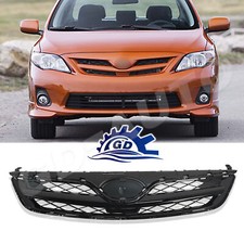 Fit For 2011 2012 2013 Toyota Corolla Front Upper Bumper Grille Black Trim Grill