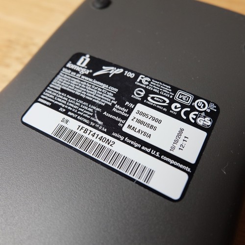 Iomega Zip 100 USB-Powered External Drive Model Z100USBS - Afbeelding 8 van 8