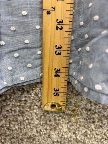 Croft & Barrow Intimates Sleep Shirt Blue Chambray White Raised Polka Dots 2X - Picture 5 of 7