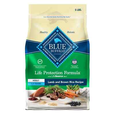 Adult Dry Dog Food, Lamb & Brown Rice, 5 lbs.