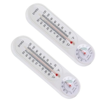 2× 2in1 Analog Thermometer Hygrometer Indoor Outdoor Wall Mounted Humidity Meter