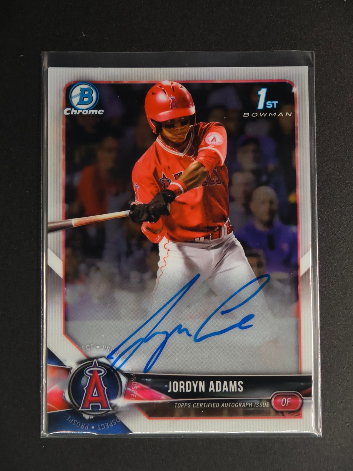 Jordyn Adams 2018 Bowman Draft Baseball 1st Auto Chrome Draft Pick [3hk