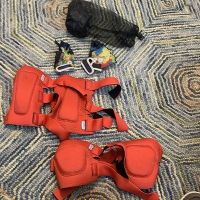Sharkys Red/Black Slide Gloves Protective Skateboarding Gear Pair